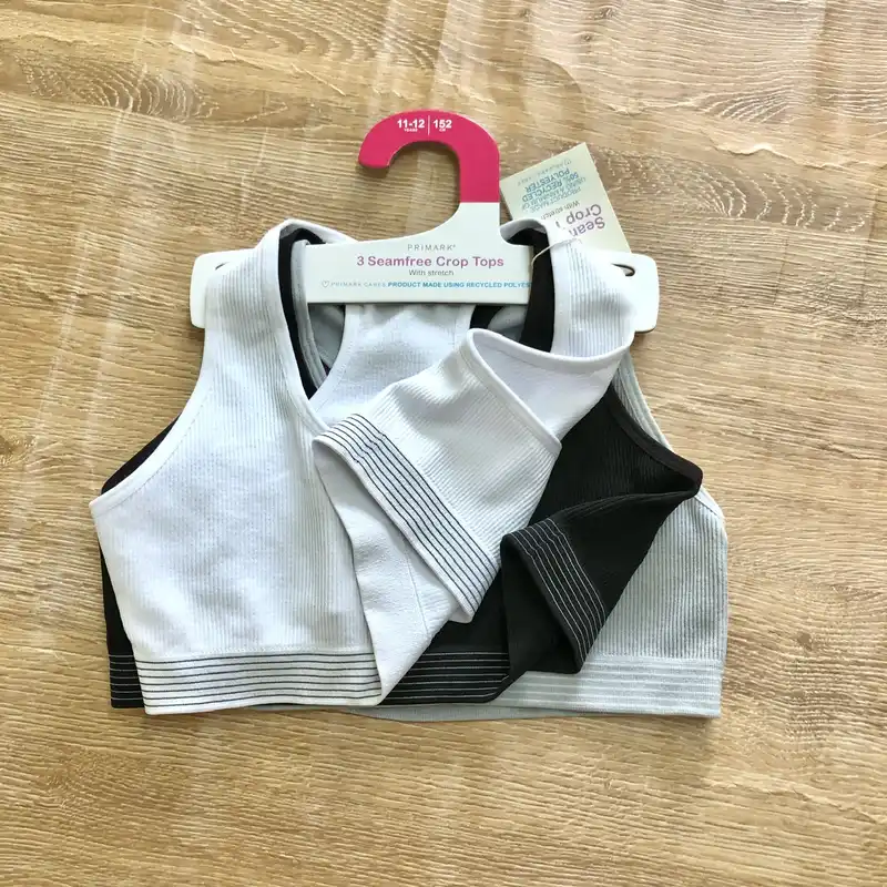 Pack de 3 corpiños color blanco y negro 