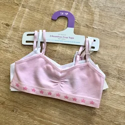 Pack de 3 corpiños color rosado y blanco