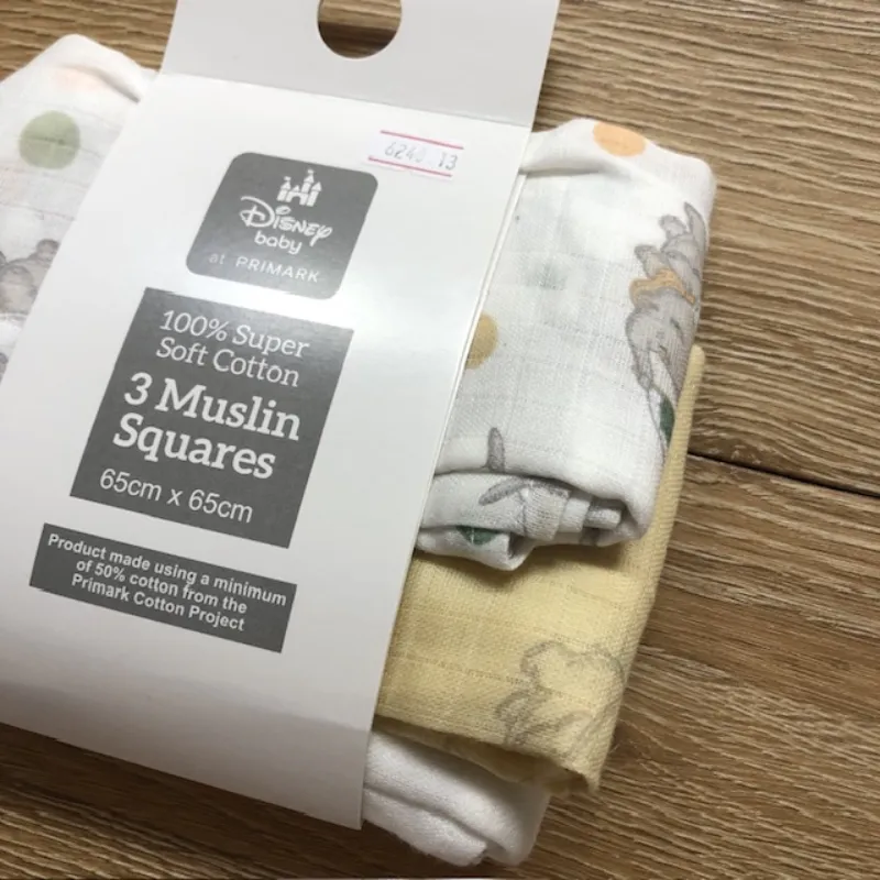 Pack de 3 paños de muselina con Dumbo 