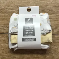Pack de 3 paños de muselina con Dumbo 