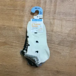 Pack de 5 pares de medias blancas y negras 