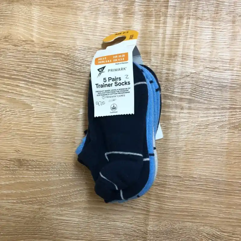 Pack de 5 pares de medias color azul claro 