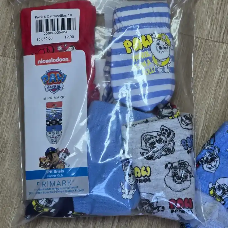 Pack de 6 Calzoncillos de Paw Patrol