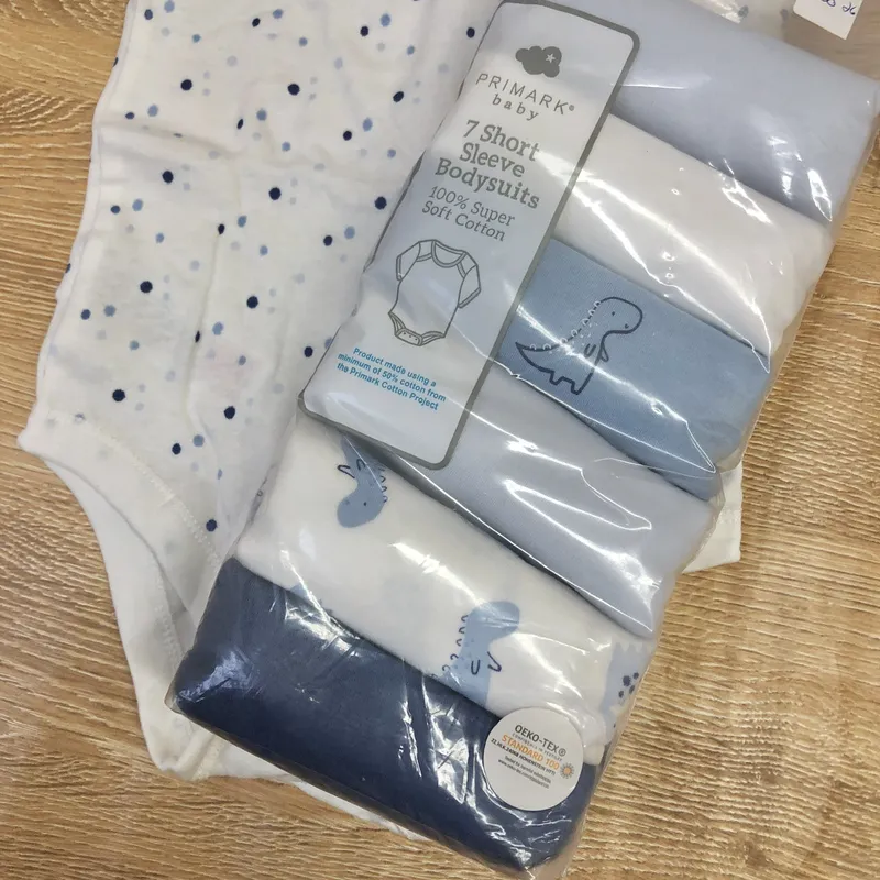 Pack de 7 bodies color azul 