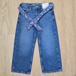 Pantalon de Mezclilla con Cinto adicional azul