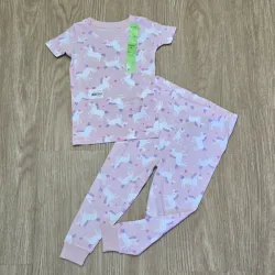 Pijama Color Rosado Con unicornios