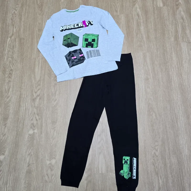 Pijama de Minecraft Gris