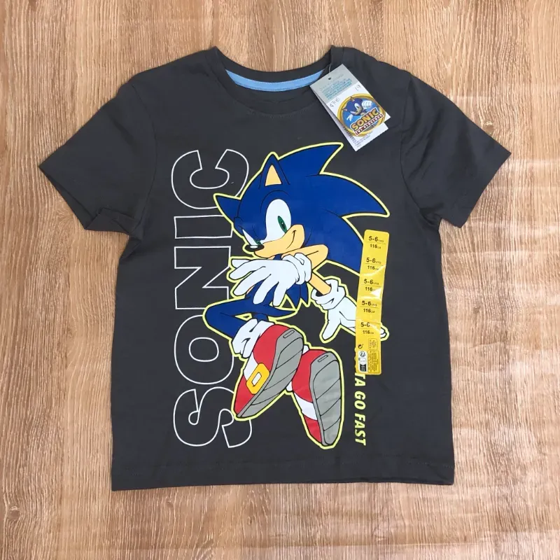 Pijama de Sonic color gris oscuro y azul 