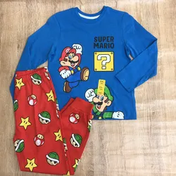 Pijama de Súper Marios color azul y rojo 