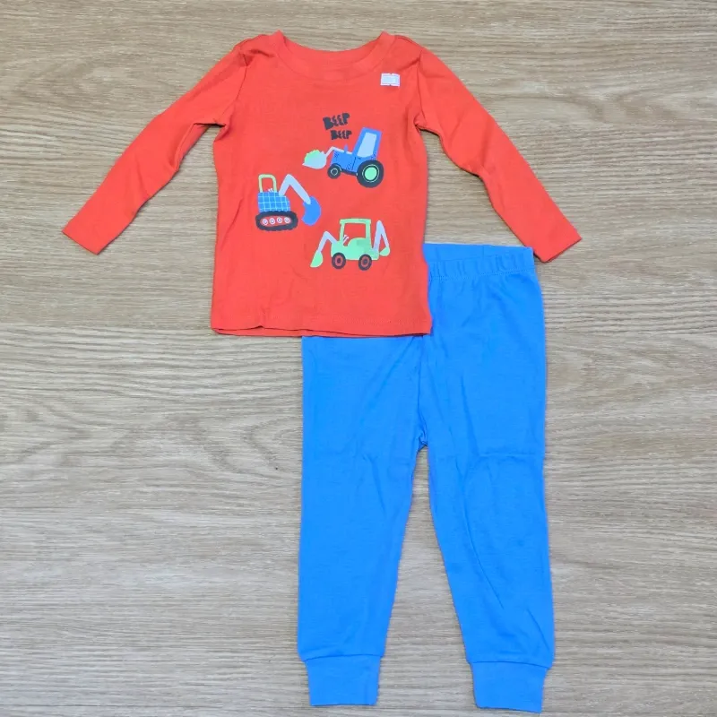 Pijama rojo y azul de carros