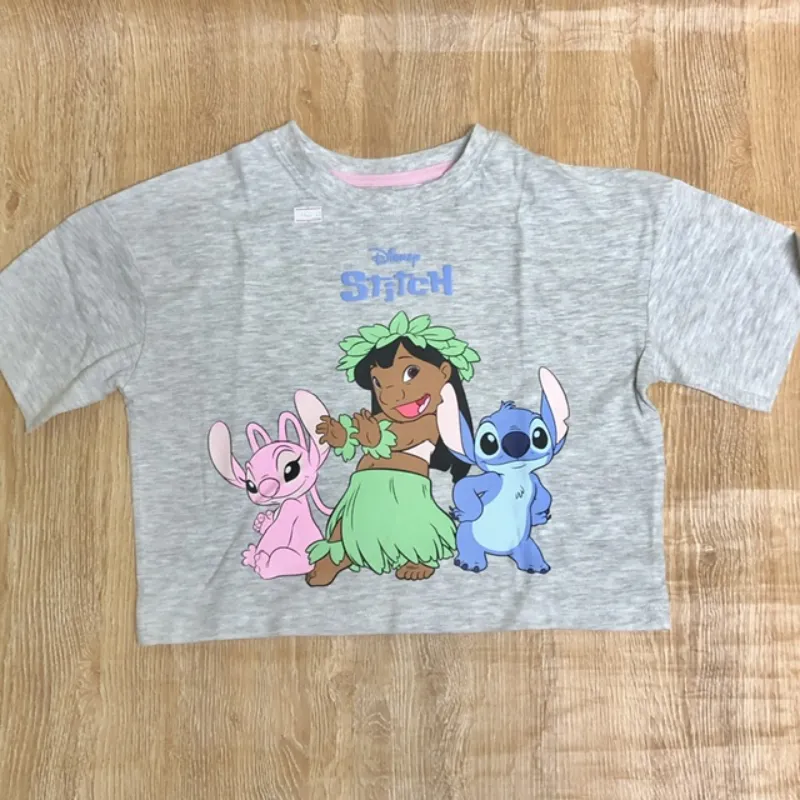 Conjunto con Stitch color gris