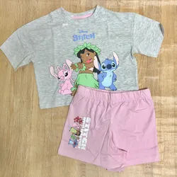Conjunto con Stitch color gris