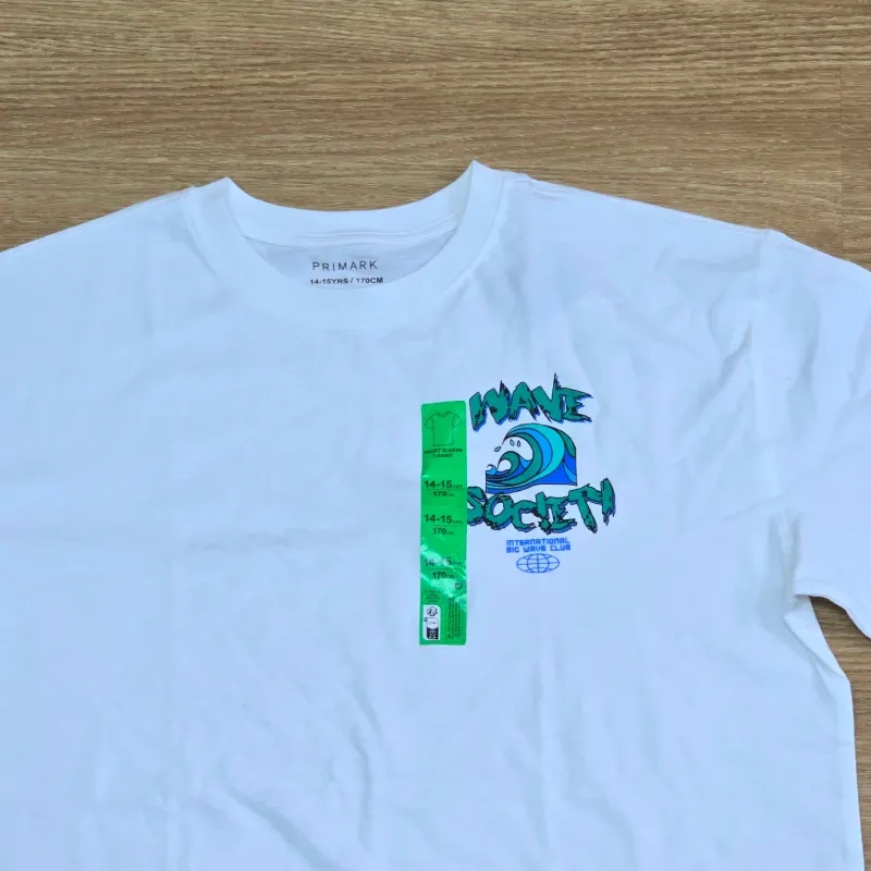 Pulover blanco "Wave society"