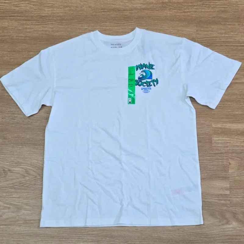 Pulover blanco "Wave society"