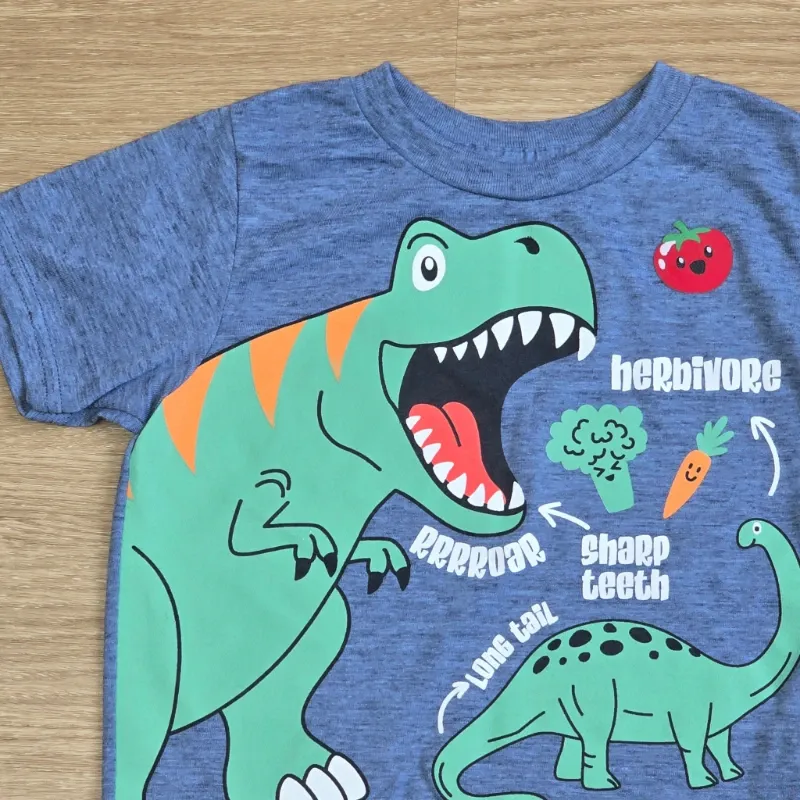 Pulover color azul con Dinosaurios