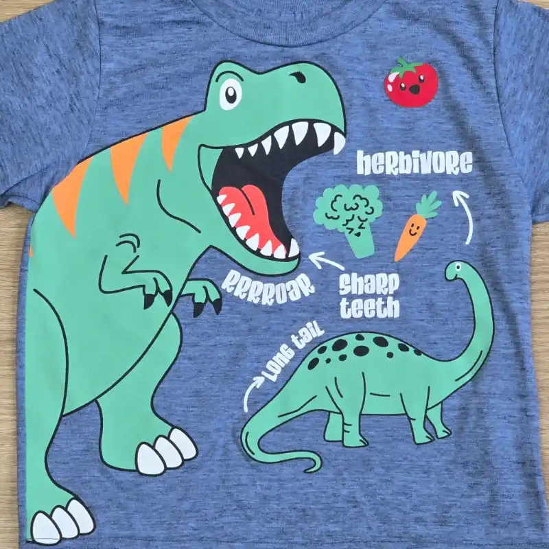 Pulover color azul con Dinosaurios