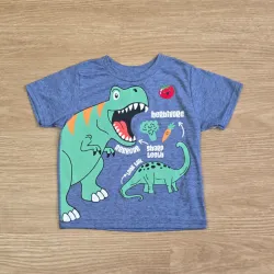 Pulover color azul con Dinosaurios