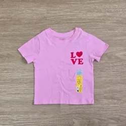 Pulover color rosado con Love