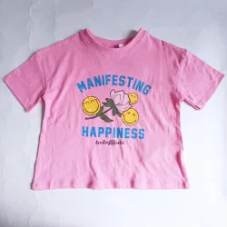 Pulóver color rosado "Manifesting Happiness"
