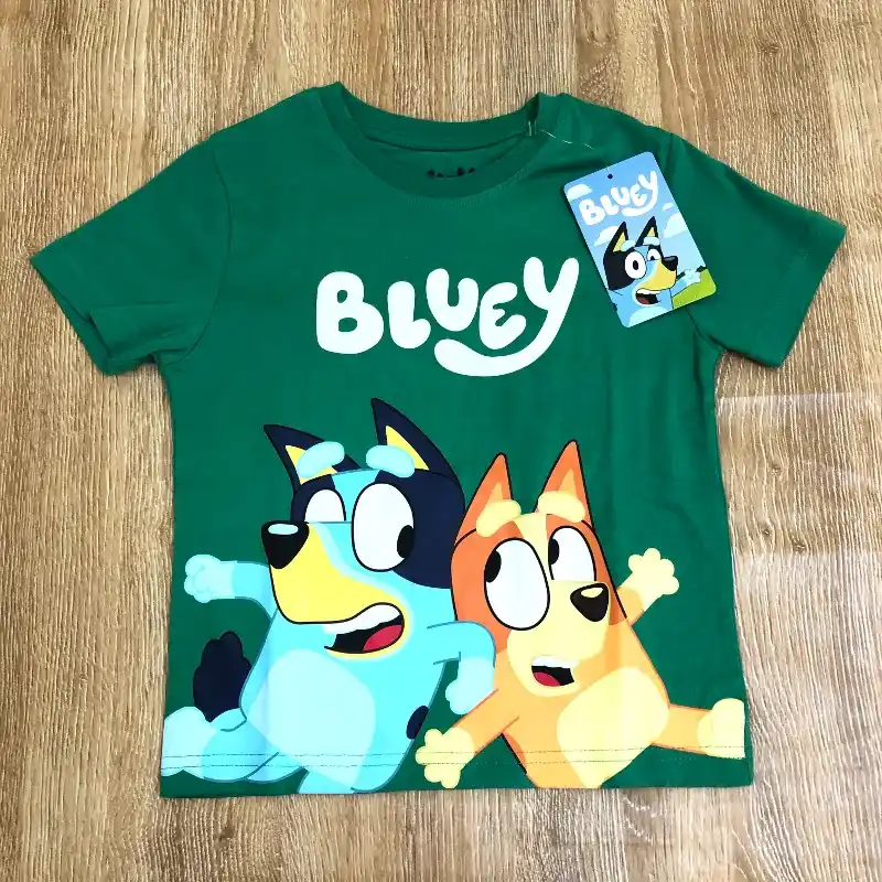 Pulóver color verde con Bluey 