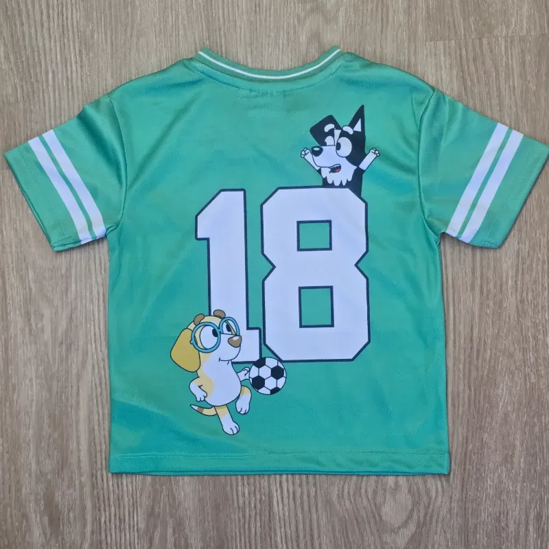 Pulover color verde de Bluey