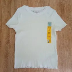 Pulóver de canalé color blanco 