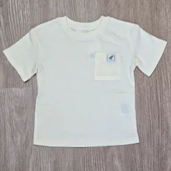 Pulover de Dinosaurios Tela Canalé con bolsillo delantero