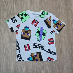 Pulover de Minecraft color beich