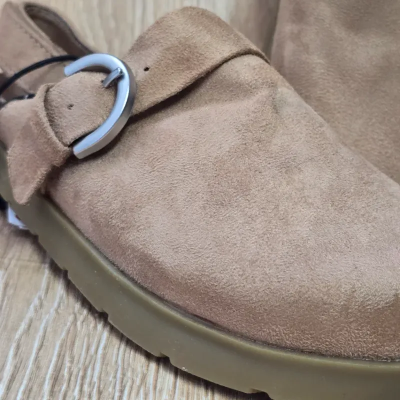 Sandalias Cerradas De Gamuza