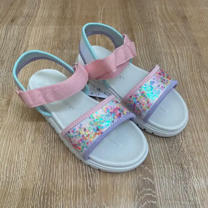 Sandalias color blanco y rosado 