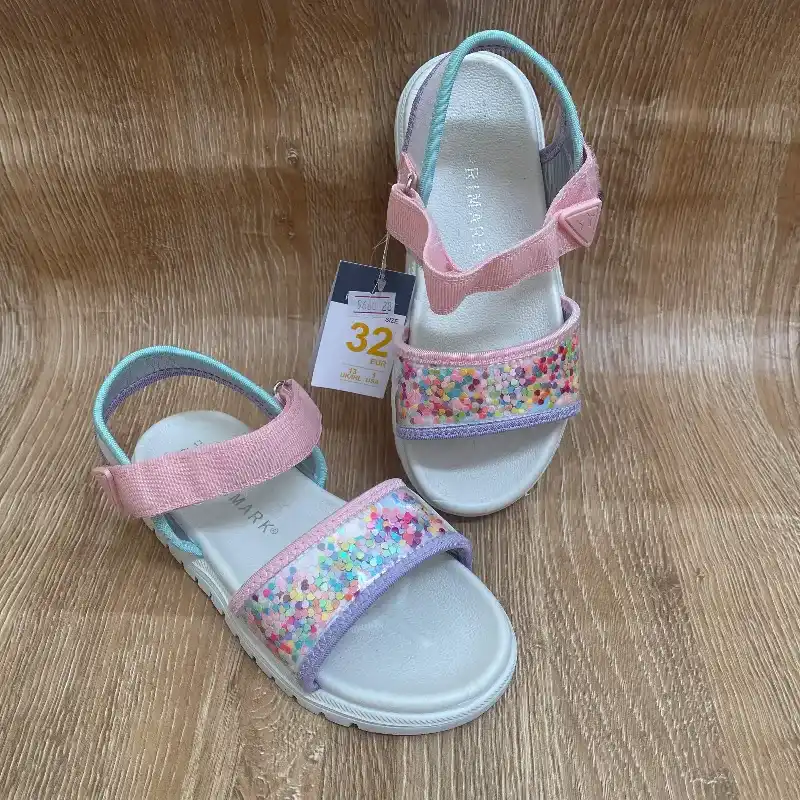 Sandalias color blanco y rosado 
