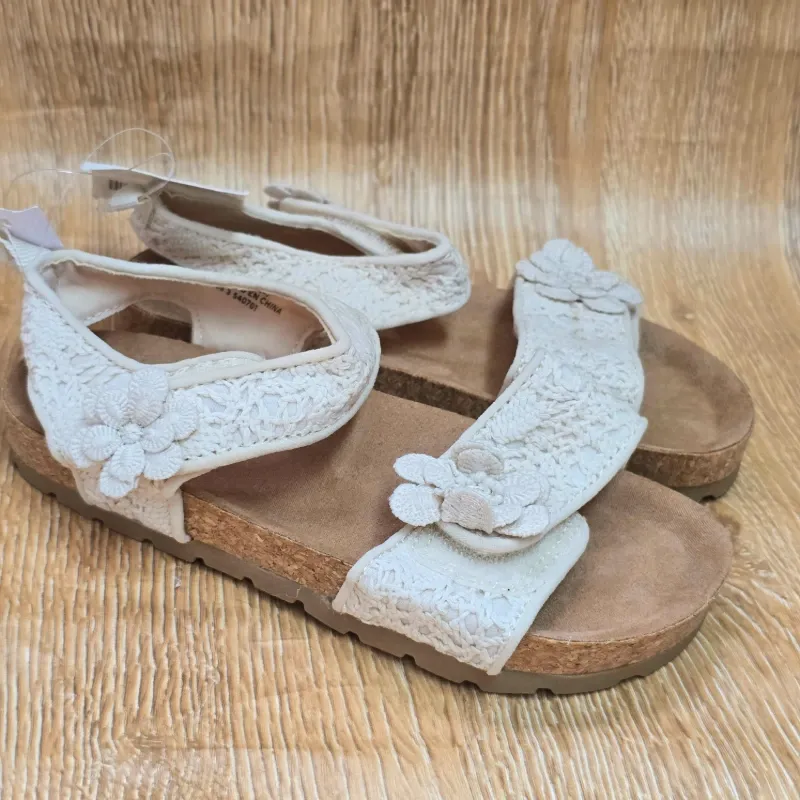 Sandalias crochet beige