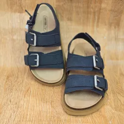 Sandalias de hebilla azul