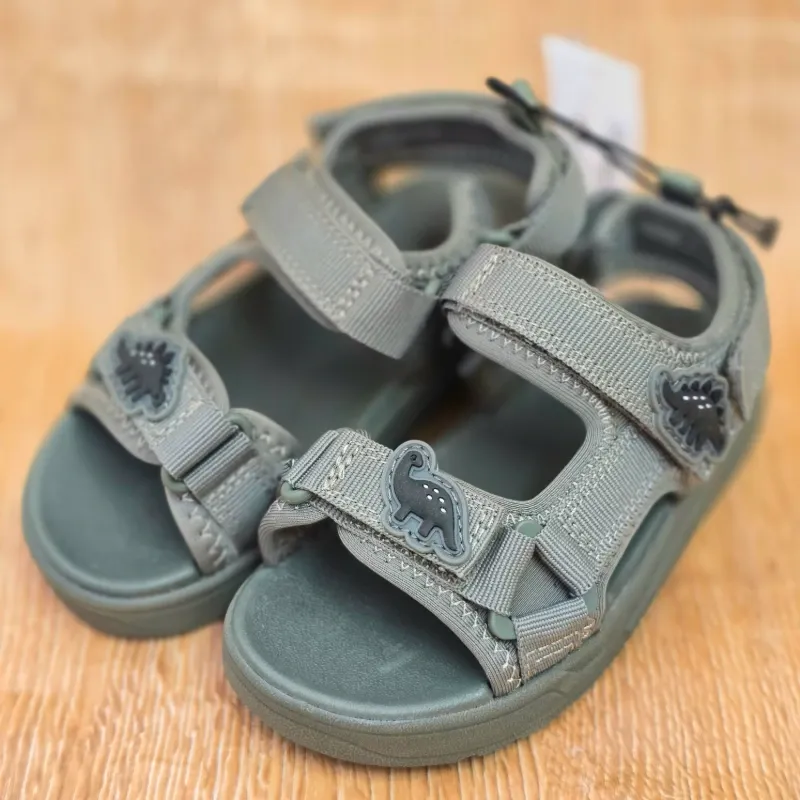 Sandalias de pegueta verde con Dinosaurios