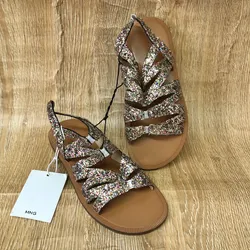 Sandalias Mango con brillos 