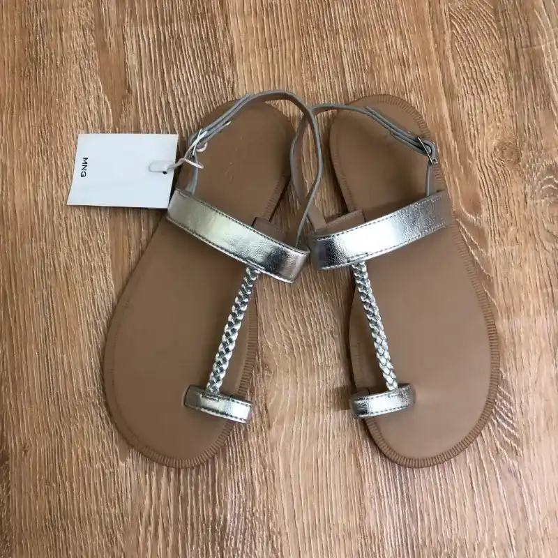 Sandalias Mango plateadas 