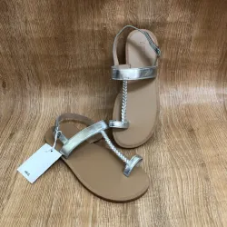 Sandalias Mango plateadas 