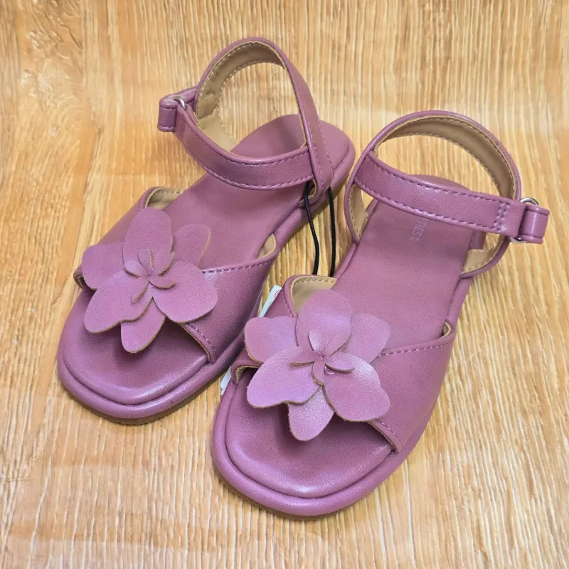 Sandalias rosa de flor