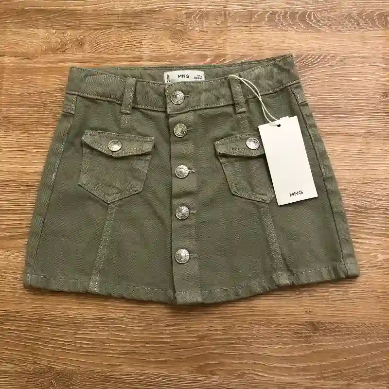 Saya Mango color verde olivo 
