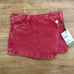 Saya short color rojo 