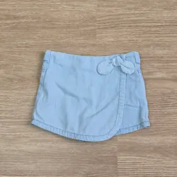 Saya short estilo mezclilla con lazo lateral