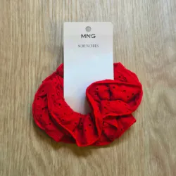 Scrunchies color rojo