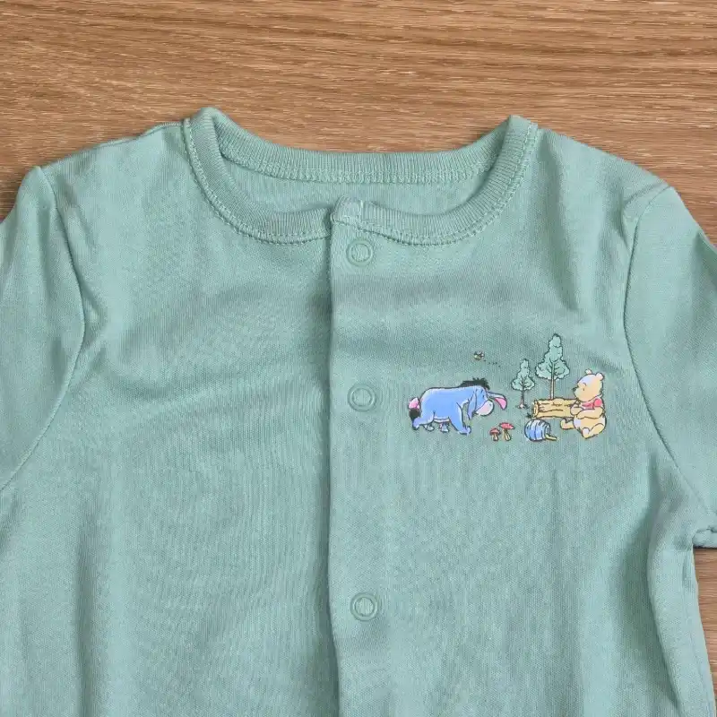 Set 3 Enterizos Winnie Pooh Verde y Blanco.