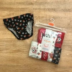 Set de 10 calzoncillos con pelota de fútbol 