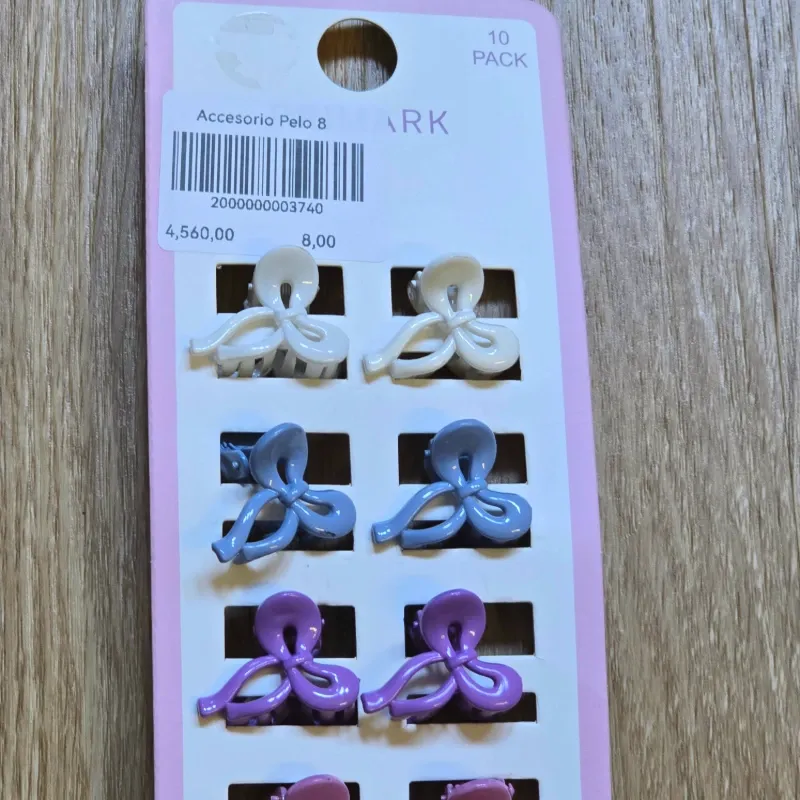Set de 10 pellizcos pequeños en forma de lazo