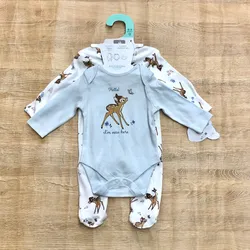 Set de 2 bodys de Bambi color azul 