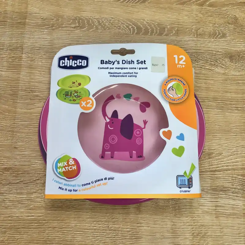 Set de 2 platos con elefante 