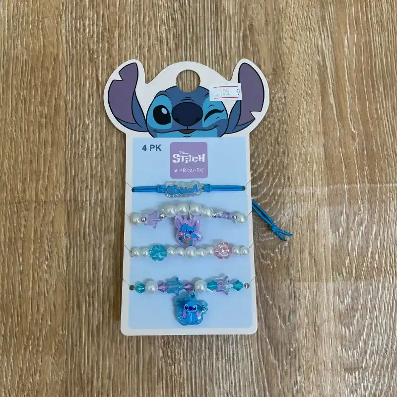 Set de 4 pulseras de Stitch 