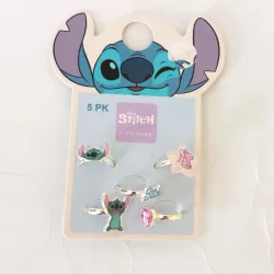 Set de 5 anillos de Stitch 