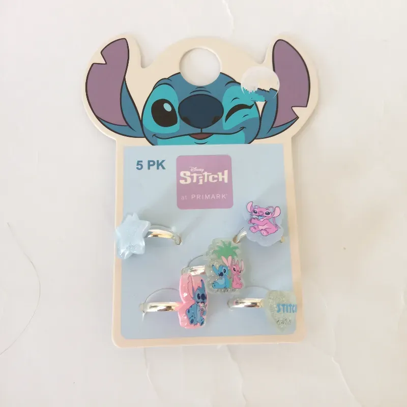 Set de 5 anillos de Stitch 